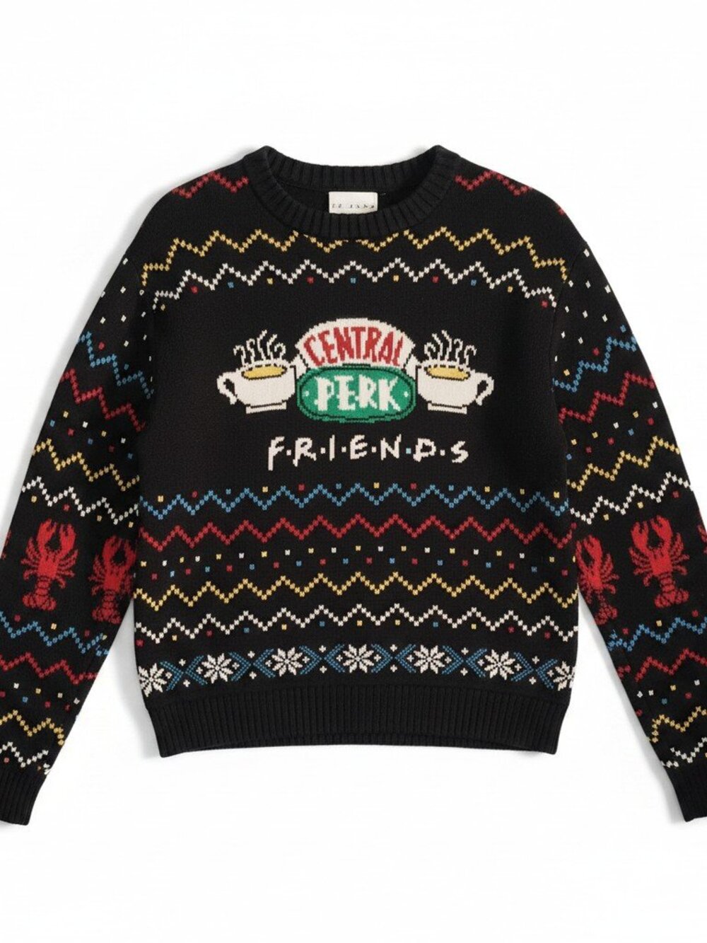 F.R.I.E.N.D.S Friends TV Show M Central Perk Holiday Christmas Sweater Pullover